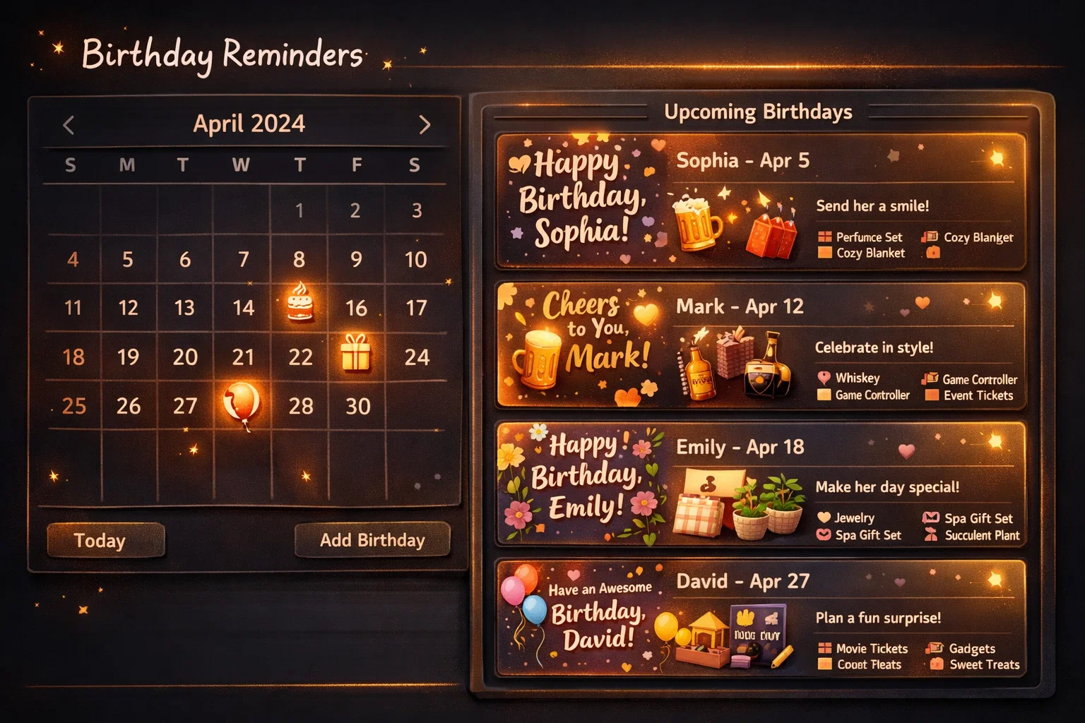 Birthday Reminders